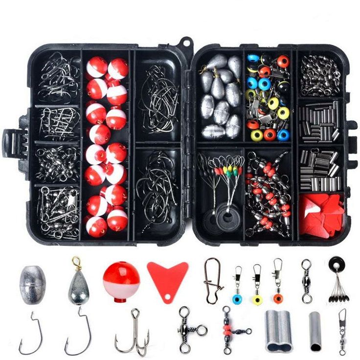 264 pieces of accessories for sea fishing - Red white